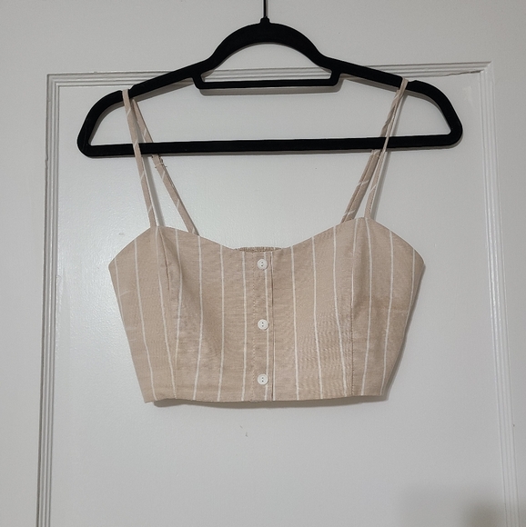 Leith Linen High Waist Culottes & Crop Top Set - Picture 9 of 16